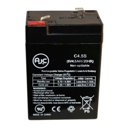 Battery Clerk AJC Sanshui JL3-XM-4 6V 4.5Ah Emergency Light Battery SANSHUI-JL3-XM-4